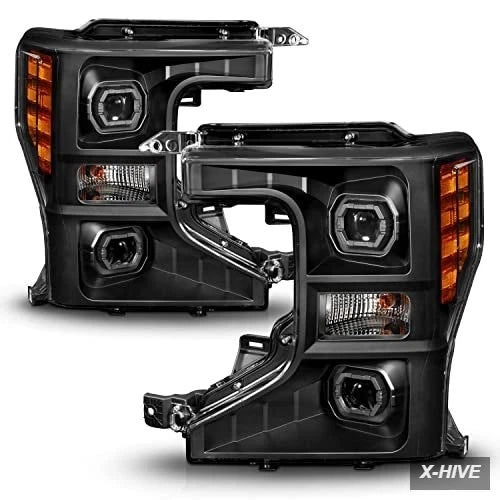 20-22 Ford F250 F350 F450 Superduty Black Projector V2 Headlights